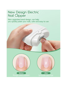 Cortador de Uñas Eléctrico BONISEN con Luz LED y Almacenamiento 2