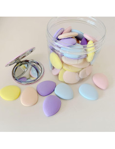 50 Esponjas de Maquillaje Urradia con Espejo - Puff de Polvo 2