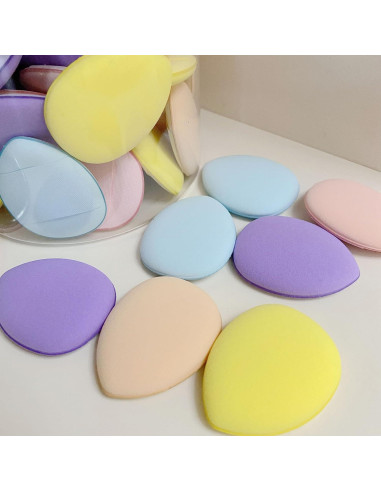 50 Esponjas de Maquillaje Urradia con Espejo - Puff de Polvo