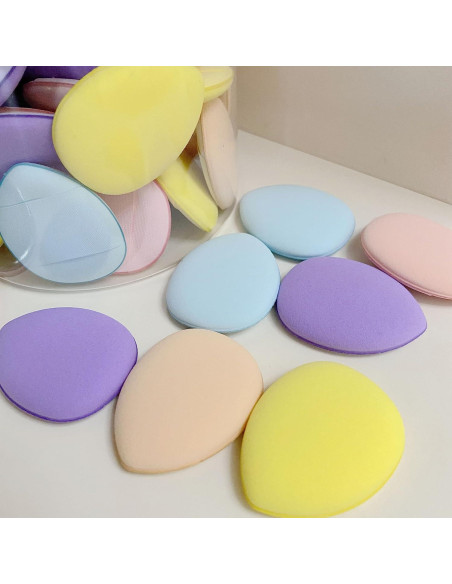 50 Esponjas de Maquillaje Urradia con Espejo - Puff de Polvo