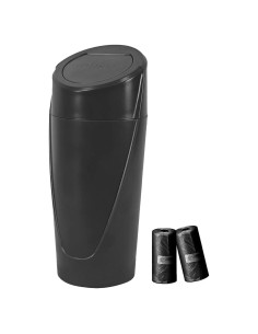 Basurero de Auto Zpana con Tapa y 30 Bolsas - 1.2L Negro