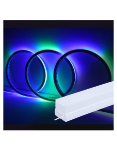 Canal LED de Silicona Muzata USC4 5M IP67 Flexible Sin Manchas