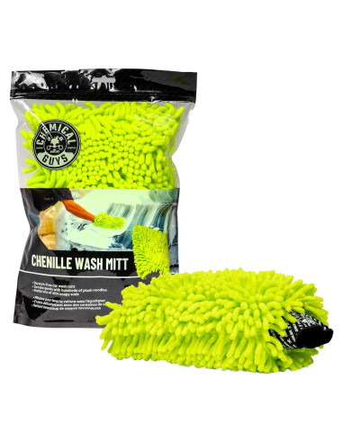 Guante de Lavado Microfibra Chenille Chemical Guys MIC493 Verde