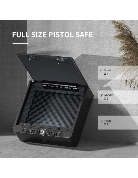 Caja Fuerte Biométrica XDeer S005 para 2 Pistolas - Acceso Rápido