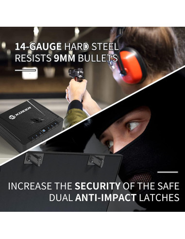 Caja Fuerte Biométrica XDeer S005 para 2 Pistolas - Acceso Rápido