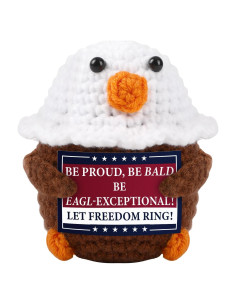 Águila Calva de Ganchillo JULEASEL Decoración Patriótica 4 de Julio