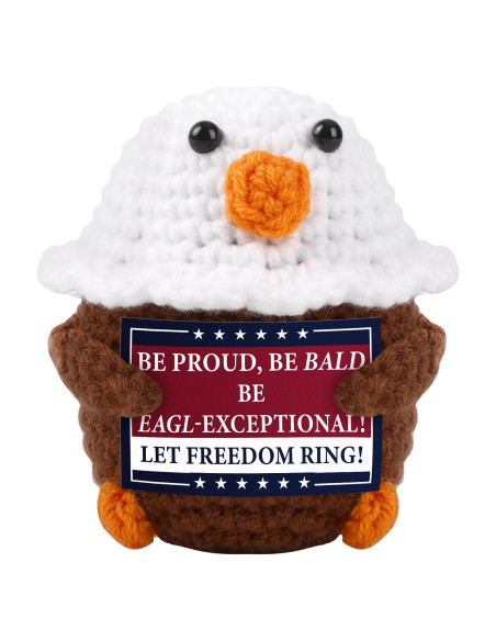 Águila Calva de Ganchillo JULEASEL Decoración Patriótica 4 de Julio