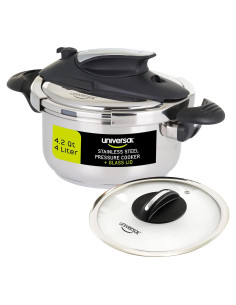 Olla a Presión Universal 4.2L Acero Inoxidable con Tapa Vidrio