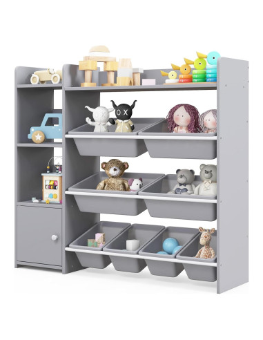 Organizador de Almacenamiento de Juguetes Costzon 4 Niveles 8 Contenedores