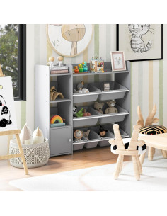 Organizador de Almacenamiento de Juguetes Costzon 4 Niveles 8 Contenedores 2