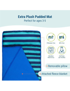 Colchoneta de Siesta Wildkin 109 cm Microfibra con Almohada 2