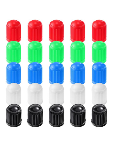 Outus 20 Tapas de Válvula de Neumático Multicolor para Vehículos