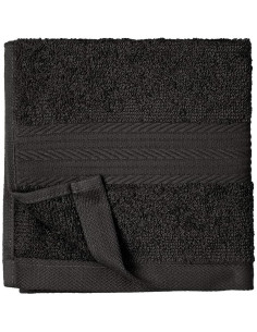 Toallas de Mano de Algodón Amazon Basics, Paquete de 12, 30.48 cm, Negro 2