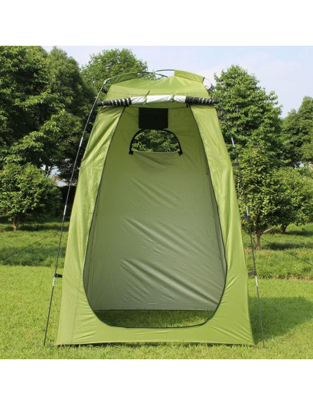 Carpa Privada Lixada 1 Persona 180 cm Verde Militar Ducha Camping