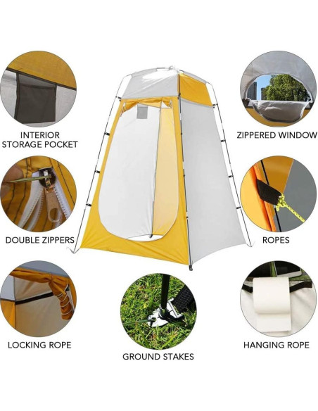 Carpa Privada Lixada 1 Persona 180 cm Verde Militar Ducha Camping