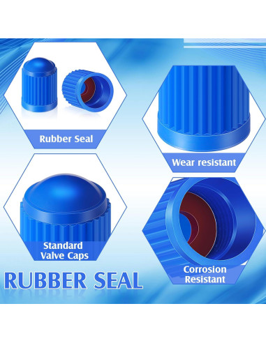 Outus 20 Tapas de Válvula de Neumático Multicolor para Vehículos