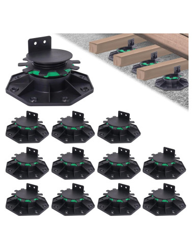 12 Soportes de Deck Ajustables MCCKLE 40-60 mm con Anillo de Bloqueo