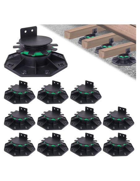 12 Soportes de Deck Ajustables MCCKLE 40-60 mm con Anillo de Bloqueo