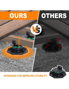 12 Soportes de Deck Ajustables MCCKLE 40-60 mm con Anillo de Bloqueo 2