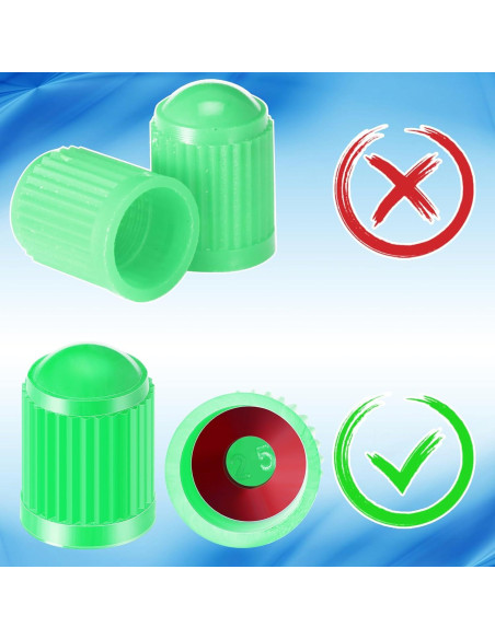 Outus 20 Tapas de Válvula de Neumático Multicolor para Vehículos