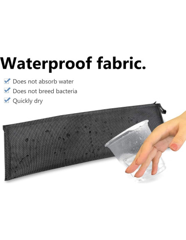 Bolsa Reutilizable Aosbos para Utensilios de Viaje - Negro