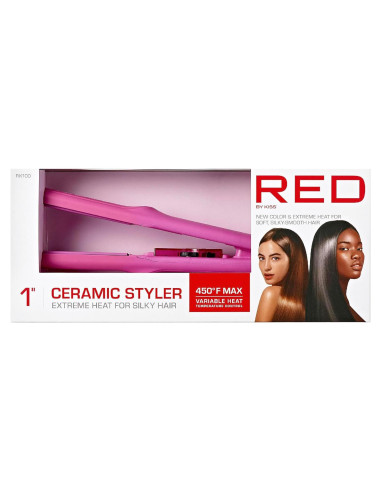 Plancha de Cerámica 1" Red by Kiss Rosa - Calor 232C