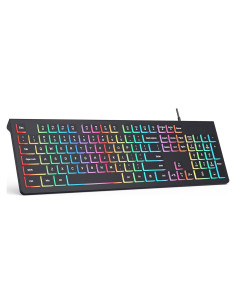Teclado Retroiluminado con Cable COLIKES Ergonómico 44.1x15.3cm