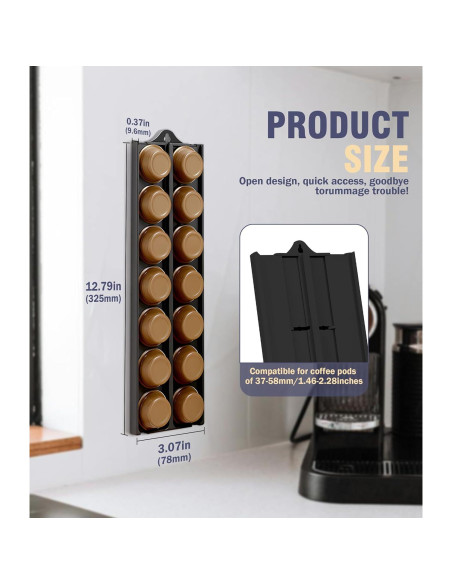 Soporte para Cápsulas de Café Neepanda Negro 2 Paquete