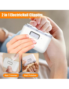 Cortador de Uñas Eléctrico 2 en 1 Tianwide con Luz LED 2