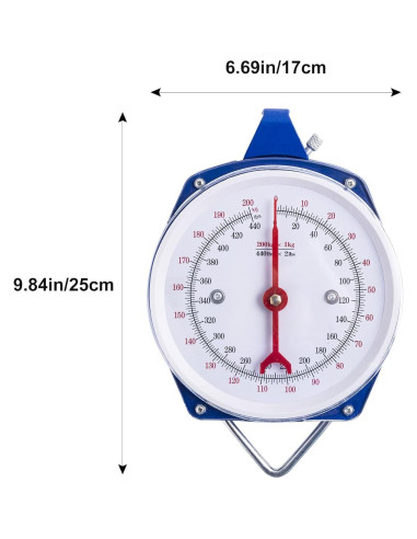 Báscula Colgante Mecánica Yogayet 200kg Azul - Alta Precisión