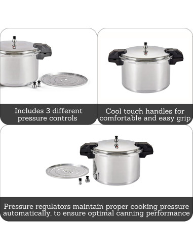 Olla a Presión Mirro de Aluminio Pulido 16 Litros Plata