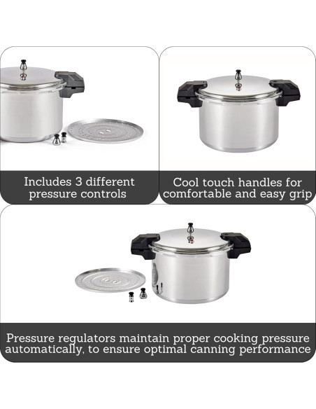 Olla a Presión Mirro de Aluminio Pulido 16 Litros Plata