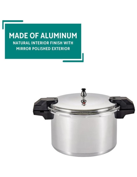 Olla a Presión Mirro de Aluminio Pulido 16 Litros Plata