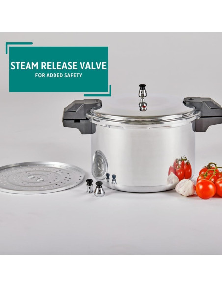 Olla a Presión Mirro de Aluminio Pulido 16 Litros Plata