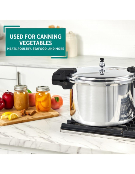 Olla a Presión Mirro de Aluminio Pulido 16 Litros Plata