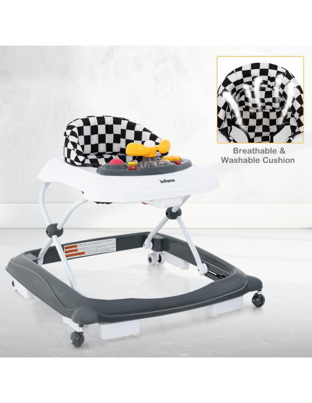 Andador Plegable INFANS 3 en 1 con Música y Altura Ajustable