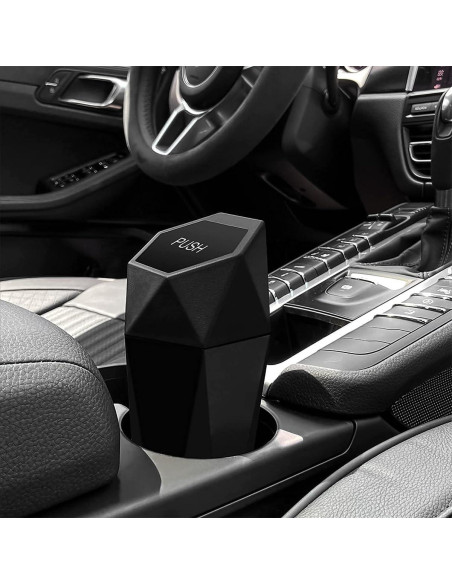 Basurero de coche Osilly compacto negro 1200ml hexagonal