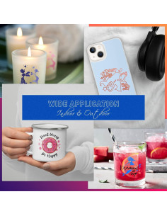 Rollos de Vinilo Adhesivo Permanente Azul HTVRONT 30.48 cm x 3.35 m 2