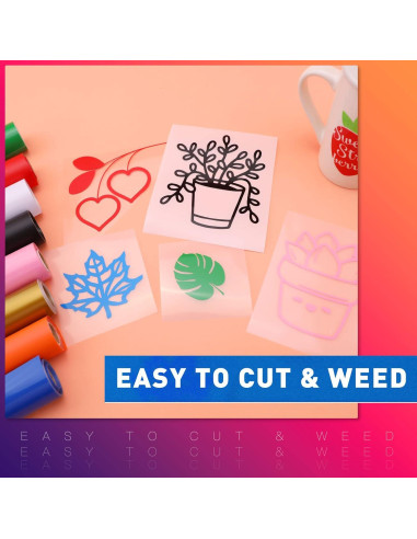 Rollos de Vinilo Adhesivo Permanente Azul HTVRONT 30.48 cm x 3.35 m