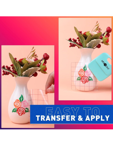 Rollos de Vinilo Adhesivo Permanente Azul HTVRONT 30.48 cm x 3.35 m