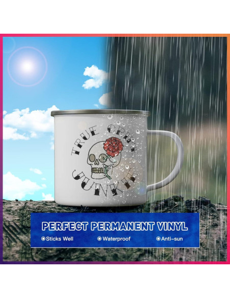 Rollos de Vinilo Adhesivo Permanente Azul HTVRONT 30.48 cm x 3.35 m