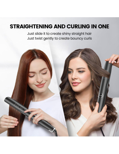 Plancha de Cabello 2 en 1 FOCALA HS168 - Alisador y Rizador 232C