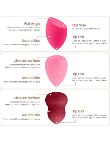 Juego de 15 Esponjas de Maquillaje Multicolor QSdywlyd - Suaves y Reutilizables