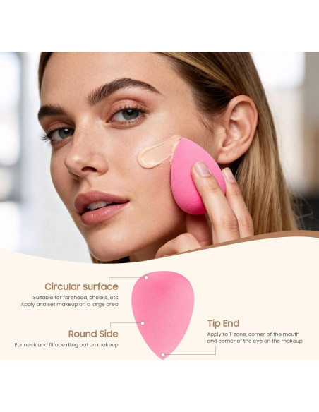 Juego de 15 Esponjas de Maquillaje Multicolor QSdywlyd - Suaves y Reutilizables