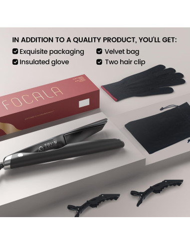 Plancha de Cabello 2 en 1 FOCALA HS168 - Alisador y Rizador 232C
