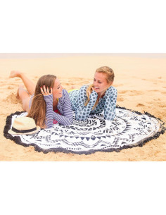 Toalla de Playa Redonda SwimZip 150 cm Algodón Velour 2