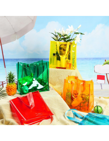 BBTO 6 Pcs Bolsa Tote Transparente Aprobada para Estadio 30x30 cm