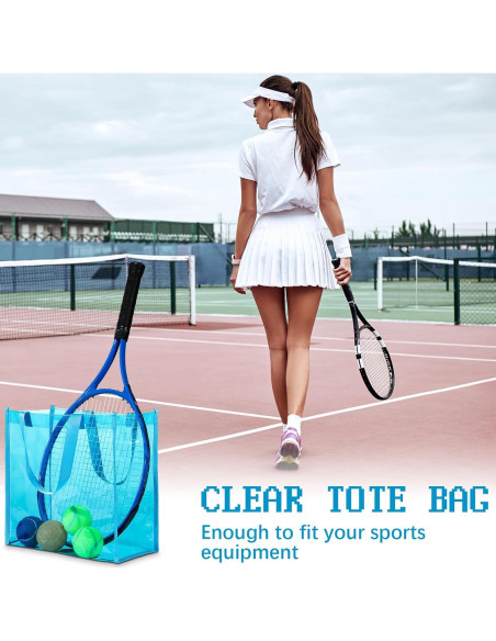 BBTO 6 Pcs Bolsa Tote Transparente Aprobada para Estadio 30x30 cm
