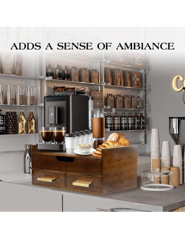 Caja de Almacenamiento de Cápsulas de Café Zoifada, Madera, 35 Cápsulas