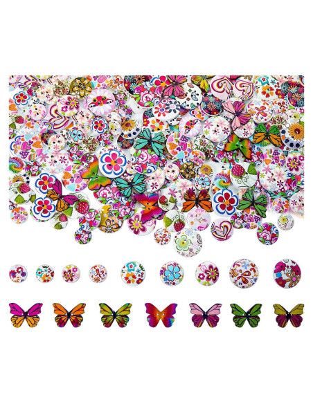 250 Botones de Madera Vintage WILLBOND - 15mm a 25mm